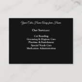 Foto, Name, Dienste Visitenkarte (Rückseite)