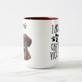 Foto/Name & Hundebiss Zweifarbige Tasse (Mittel)