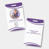 Foto Name-ID-Abzeichen für den Tierarzt Ausweis (Vorder- & Rückseite)