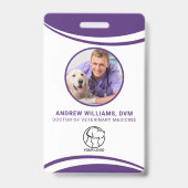 Foto Name-ID-Abzeichen für den Tierarzt Ausweis (Vorderseite)