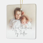 Foto Name Jahr Erste Weihnachtsfeier Groß-Cerami Keramikornament (Links)