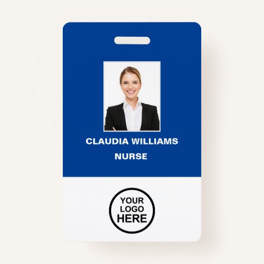 Foto, Name, Logo, Bar-Code-Abzeichen für benutzerd Ausweis (Vorderseite)