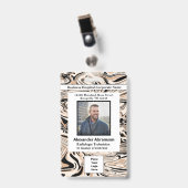 Foto Name Logo Bar Code Benutzerdefiniertes Abzeic Ausweis (Vorderseite mit Clip)