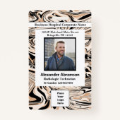 Foto Name Logo Bar Code Benutzerdefiniertes Abzeic Ausweis (Vorderseite)