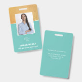 Foto Name & Logo-ID-Abzeichen für benutzerdefinier Ausweis (Vorder- & Rückseite)