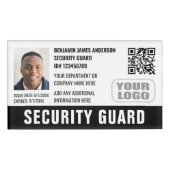 Foto-Name-Logo QR Black Namenschild (Vorderseite)