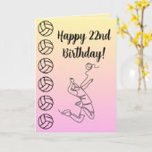 Foto Name Sentiment Sport Thema Volleyball Karte (Gelbe Blume)