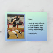 Foto Name Sentiment Sport Thema Volleyball Karte (Innenseite)