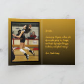 Foto Name Sentiment Sport Thema Volleyball Karte (Innenseite)