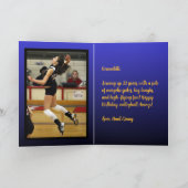 Foto Name Sentiment Sport Thema Volleyball Karte (Innenseite)