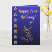 Foto Name Sentiment Sport Thema Volleyball Karte (Gelbe Blume)