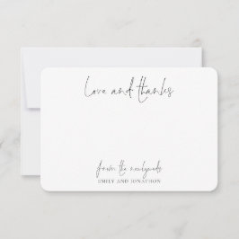 Foto Name Skript Hochzeit Neu verheiratete Liebe D Dankeskarte