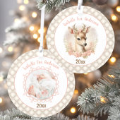 Foto Name Text Baby Girl Erste Weihnachtsakrylus Ornament