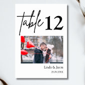 Foto Name Tischnummer für Hochzeitreisen