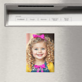 Foto, Name und Alter des personalisierten Kindes Magnet (In Situ (Geschirrspüler))