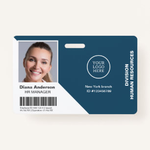 Foto Name Unternehmen Logo Barcode Sicherheit Ausweis