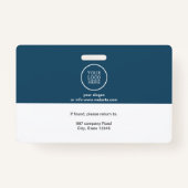 Foto Name Unternehmen Logo Barcode Sicherheit Ausweis (Rückseite)