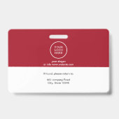 Foto Name Unternehmen Logo Barcode Sicherheit Ausweis (Rückseite)