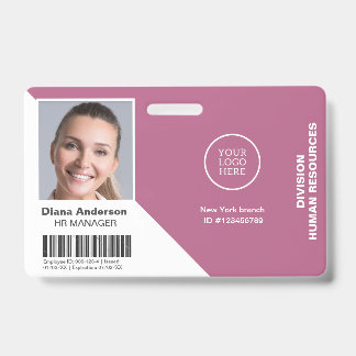 Foto Name Unternehmen Logo Barcode Sicherheit Ausweis