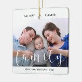 Foto, Namen, so gesegnet Weihnachtsbaum Cer Keramikornament (Links)