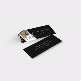 Foto-Namenskarte für Gold-Script-Abschluss Mini Visitenkarte