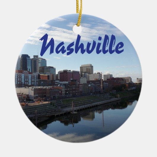 Foto Nashvilles Tennessee mit Stadt Skyline Keramik Ornament (Vorne)