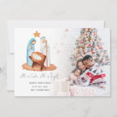 Foto Nativity All ist ruhig Frohe Weihnachten (Vorderseite)