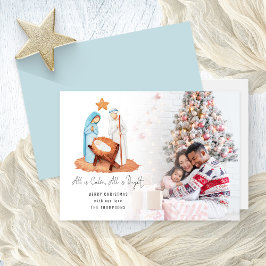 Foto Nativity All ist ruhig Frohe Weihnachten