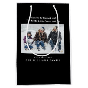 Foto Nativity Bible Verse Christliche Weihnachten Mittlere Geschenktüte