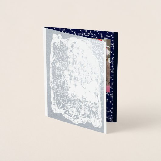 Foto Nativity WELTFRIEDEN Folie Weihnachtskarte Folienkarte (Vorderseite)