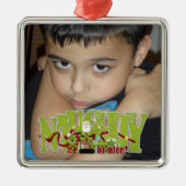 Foto Naughty oder Nice Ornament Aus Metall (Vorne)