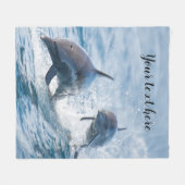 Foto Nautic Bottlenose Delphine Fleecedecke (Vorderseite (Horizontal))