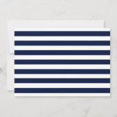 Foto Navy Blauer Goldstreifen Einladung (Rückseite)
