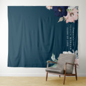 Foto "Navy Blooms Abschluss Background" Wandteppich (Beispiel (Horizontal))