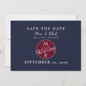 Foto Navy Blue Wedding Save The Date (Vorderseite)