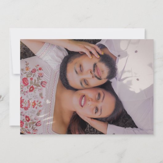 Foto Navy Blue Wedding Save The Date (Rückseite)