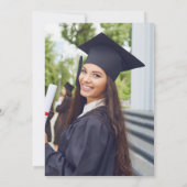 Foto Navy Blue Wildblume Meadow Garden Graduatio Einladung (Rückseite)