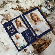 Foto Navy und Rose Gold Grad Party 2024