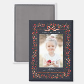 Foto Navy Weihnachten Magnet (Vorderseite/Rückseite)