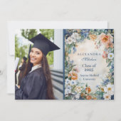 Foto Navy Wildblume Meadow Garden Abschluss Ankündigung (Vorderseite)