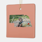 Foto Nebraska Staat und Ortsname Keramikornament (Links)