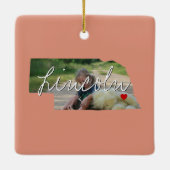 Foto Nebraska Staat und Ortsname Keramikornament (Rückseite)