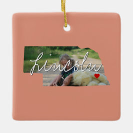 Foto Nebraska Staat und Ortsname Keramikornament