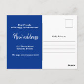 Foto Neue Zuhause-Adresse Ankündigung Postkarte (Rückseite)