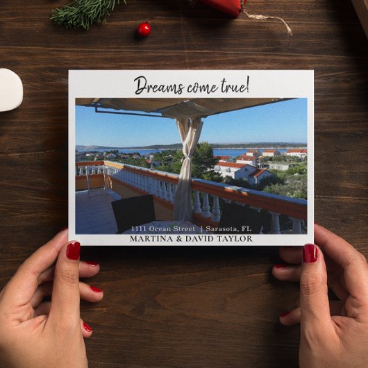 Foto Neue Zuhause-Adresse Ankündigung Postkarte