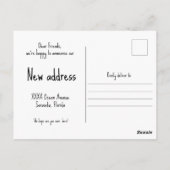 Foto Neue Zuhause-Adresse Ankündigung Postkarte (Rückseite)