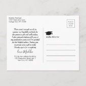 Foto New Address Abschluss Lila Vielen Dank Postkarte (Rückseite)