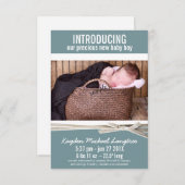 Foto New Baby Boy Geburtsankündigung Ankündigung (Vorne/Hinten)