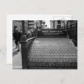 Foto New York City Wall Street in Schwarzem u. im Postkarte (Vorne/Hinten)