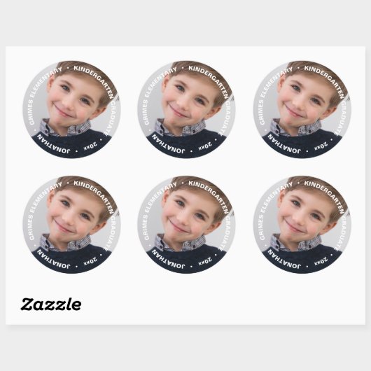 Foto niedlich Abschluss Runder Aufkleber (Blatt)